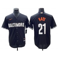 Baltimore Orioles #21 Austin Hays Black City Connect Jersey