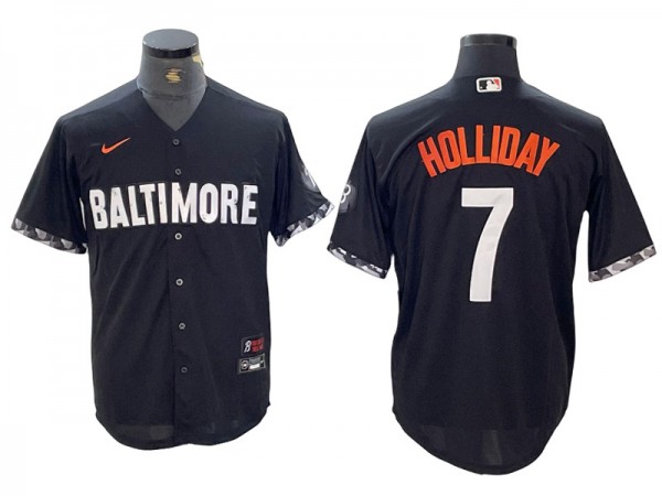 Baltimore Orioles #7 Jackson Holliday Black City Connect Jersey