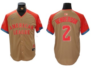 American League #2 Gunnar Henderson 2024 MLB All-Star Game Limited Jersey - Cream