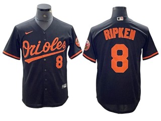 Baltimore Orioles #8 Cal Ripken Black Limited Jersey