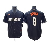 Baltimore Orioles #8 Cal Ripken Black City Connect Jersey