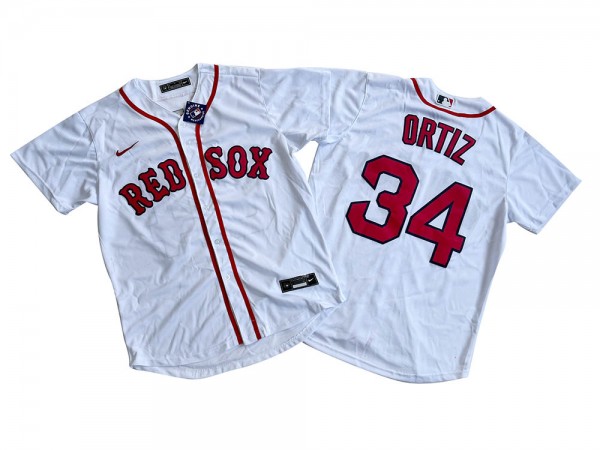 Boston Red Sox #34 David Ortiz White Home Cool Base Jersey