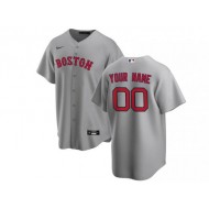 Custom Boston Red Sox Gray Cool Base Jersey