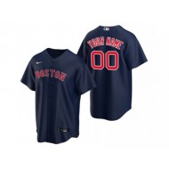 Custom Boston Red Sox Navy Cool Base Jersey