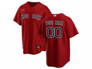 Custom Boston Red Sox Red Cool Base Jersey