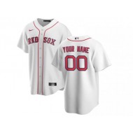 Custom Boston Red Sox White Cool Base Jersey