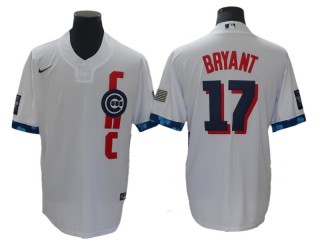 Chicago Cubs #17 Kris Bryant White 2021 All-Star Cool Base Jersey