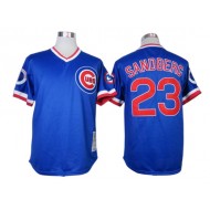 Chicago Cubs #23 Ryne Sandberg Blue 1984 Throwback Jersey