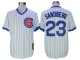 Chicago Cubs #23 Ryne Sandberg Cooperstown Collection Throwback Jersey -White/Blue