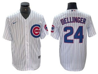 Chicago Cubs #24 Cody Bellinger White Cool Base Jersey