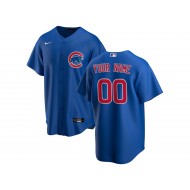 Custom Chicago Cubs Cool Base Jersey - Blue/White/Gray 