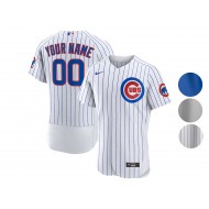 Custom Chicago Cubs Flex Base Jersey - Blue/White/Gray 