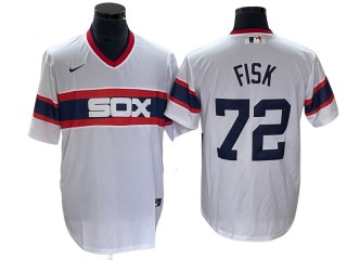 Chicago White Sox #72 Carlton Fisk Home Cooperstown Collection Team Player Jersey