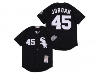 Chicago White Sox #45 Michael Jordan Black 1994 Throwback Jersey