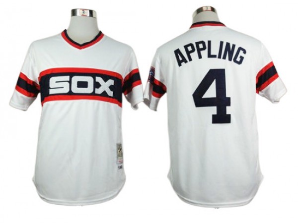 Chicago White Sox #4 Luke Appling White 1983 Throwback Jersey