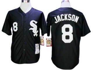 Chicago White Sox #8 Bo Jackson Black Throwback Jersey