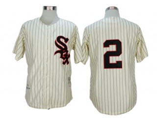 Chicago White Sox #2 Nellie Fox Cream Pinstripe 1959 Throwback Jersey