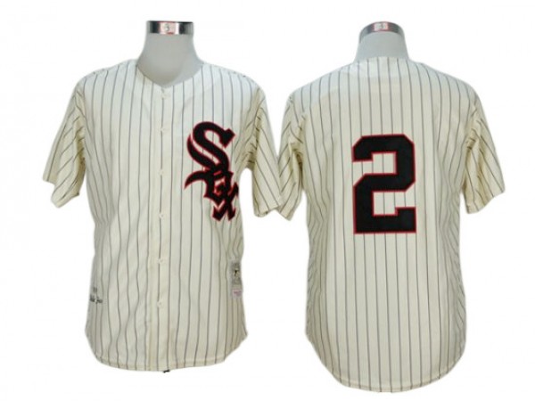 Chicago White Sox #2 Nellie Fox Cream Pinstripe 1959 Throwback Jersey