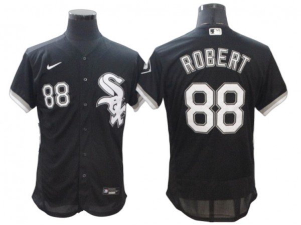 Chicago White Sox #88 Luis Robert Black Alternate Flex Base Jersey