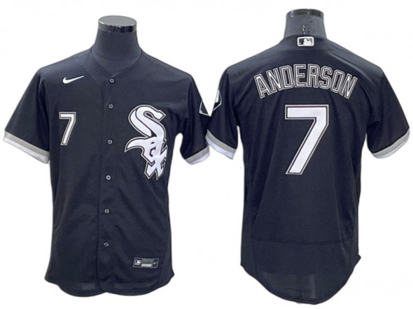 Chicago White Sox #7 Tim Anderson Black Alternate Flex Base Jersey