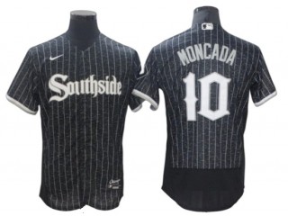 Chicago White Sox #10 Yoan Moncada Black City Connect Flex Base Jersey