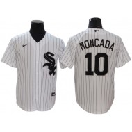 Chicago White Sox #10 Yoan Moncada White Home Player Name Jersey