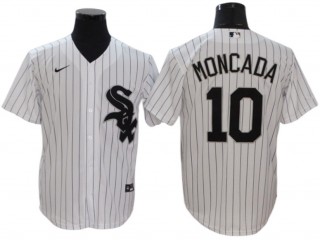 Chicago White Sox #10 Yoan Moncada White Home Player Name Jersey