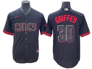 Cincinnati Reds #30 Ken Griffey Jr. Black City Connect Limited Jersey