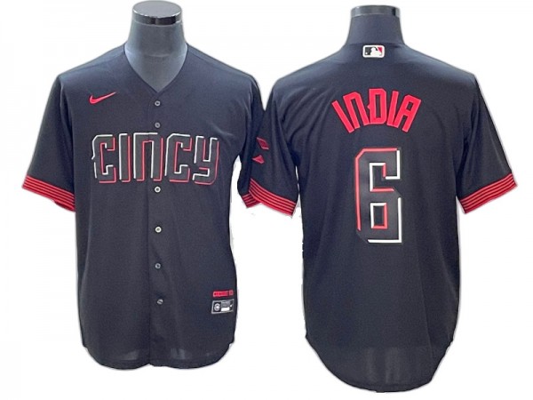 Cincinnati Reds #6 Jonathan India Black City Connect Limited Jersey