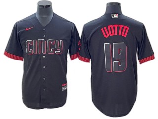 Cincinnati Reds #19 Joey Votto Black City Connect Limited Jersey