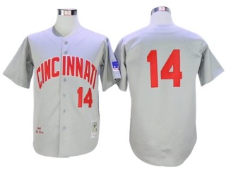 Cincinnati Reds #14 Pete Rose Gray 1969 Throwback Jersey