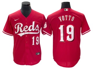 Cincinnati Reds #19 Joey Votto Red Alternate Cool Base Jersey