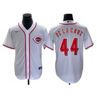 Cincinnati Reds #44 Elly De La Cruz White Cool Base Jersey