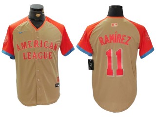 American League #11 José Ramírez Cream 2024 MLB All-Star Game Limited Jersey