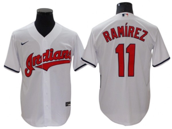 Cleveland Guardians #11 José Ramírez White Home Cool Base Jersey