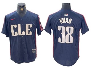 Cleveland Guardians #38 Steven Kwan Navy 2024 City Connect Limited Jersey