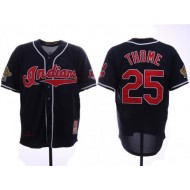 Cleveland Indians #25 Jim Thome Navy 1995 World Series Cooperstown Collection Cool Base Jersey