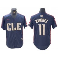 Cleveland Guardians #11 José Ramírez Navy 2024 City Connect Limited Jersey