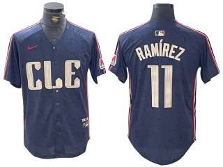 Cleveland Guardians #11 José Ramírez Navy 2024 City Connect Limited Jersey