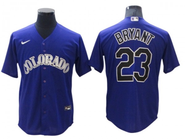 Colorado Rockies #23 Kris Bryant Purple Alternate Cool Base Jersey