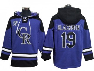 Colorado Rockies #19 Charlie Blackmon Purple Pullover Hoodie