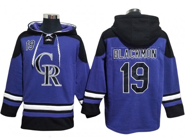 Colorado Rockies #19 Charlie Blackmon Purple Pullover Hoodie