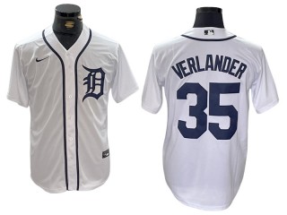 Detroit Tigers #35 Justin Verlander White Cool Base Jersey