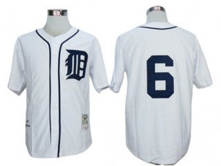 Detroit Tigers #6 Al Kaline White Throwback Jersey