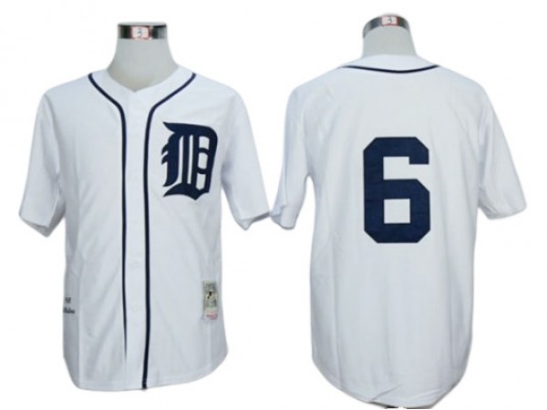 Detroit Tigers #6 Al Kaline White Throwback Jersey