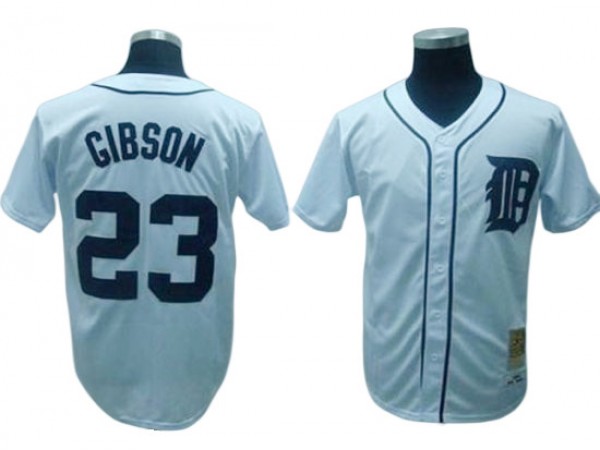 Detroit Tigers #23 Kirk Gibson White Throwback Jersey