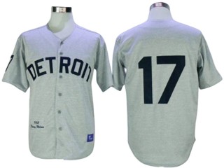 Detroit Tigers #17 Denny McLain Gray 1968 Throwback Jersey