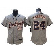 Detroit Tigers #24 Miguel Cabrera Gray Road Flex Base Jersey