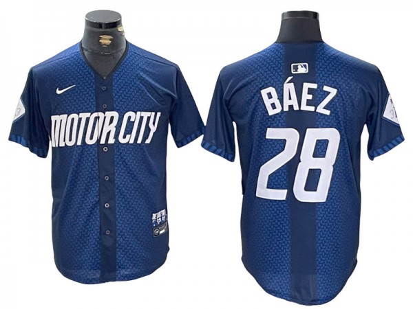 Detroit Tigers #28 Javier Báez Navy 2024 City Connect Limited Jersey