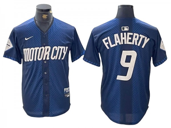 Detroit Tigers #9 Jack Flaherty Navy 2024 City Connect Limited Jersey